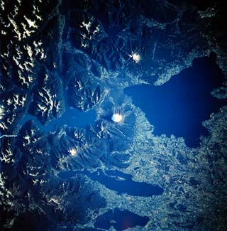 Osorno Volcano and Lake Lianquihue, southern Chile.